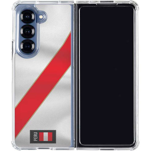 Peru Soccer Flag Galaxy Z Fold6 Clear Case